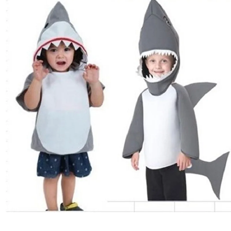

Halloween Costumes For Kids Gray Shark Cosplay Hoodie Toddler Christmas Fancy Dress Children Oceanic Sharks Role Play Costume