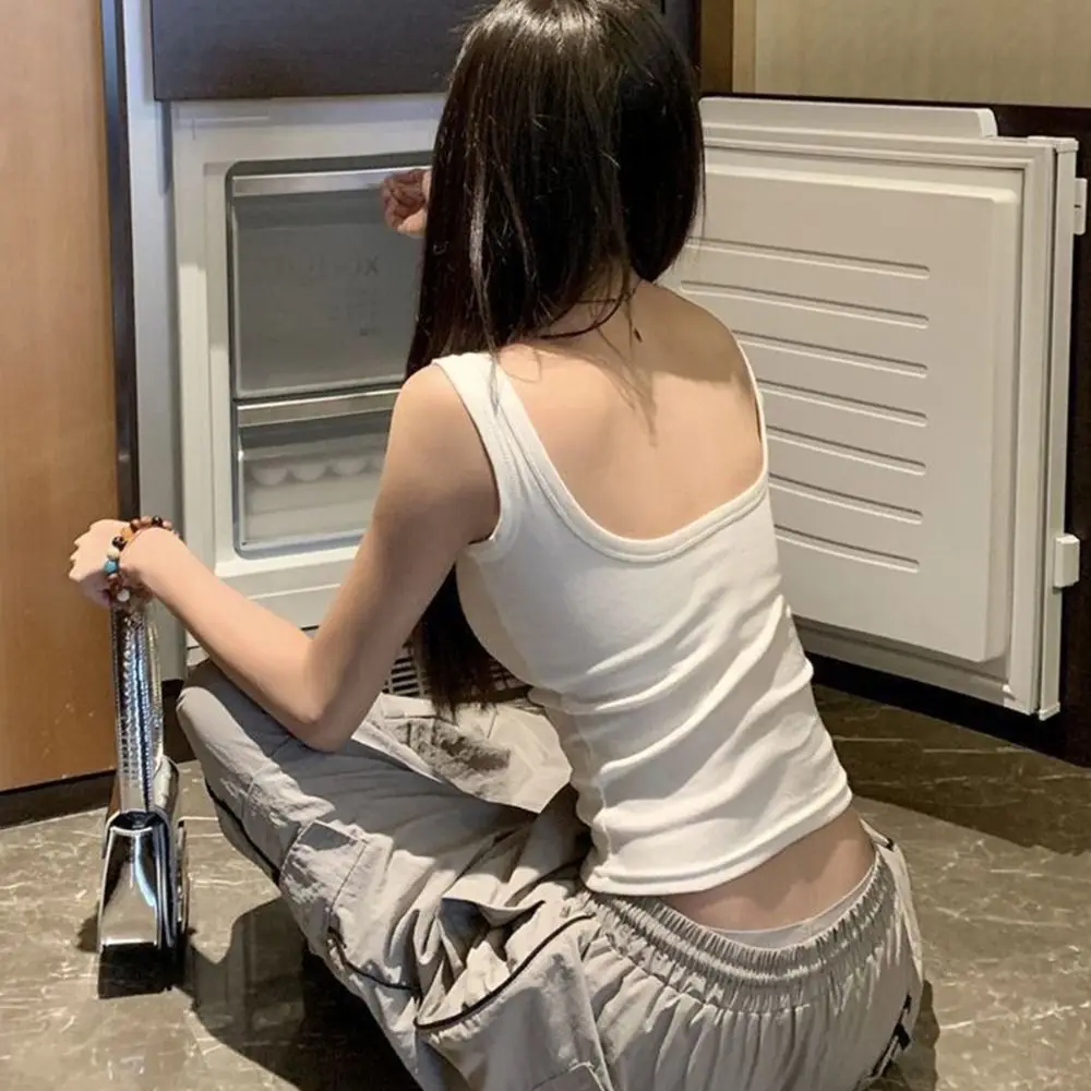 Лидер продаж пикантный жилет на бретельках облегающий кроп-топ без рукавов