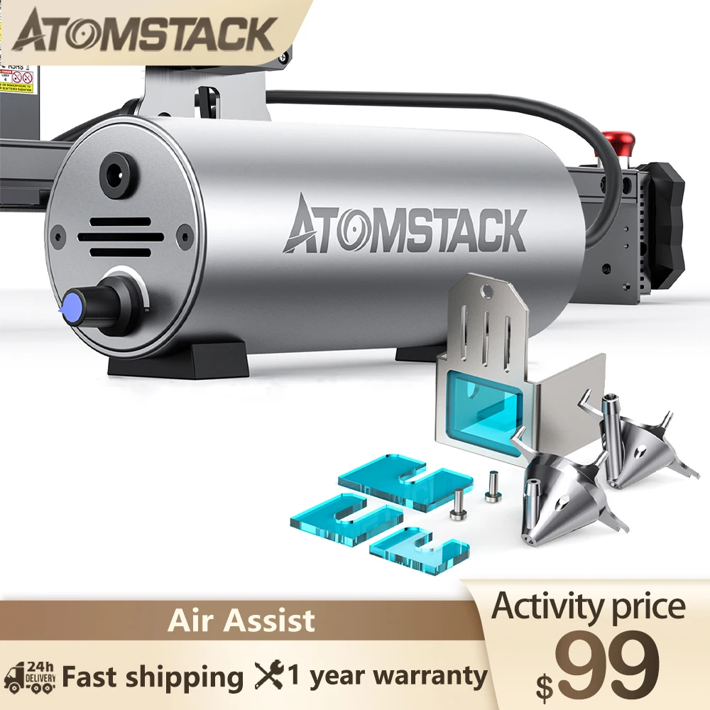 

Лазерный гравер ATOMSTACK, воздушный вспомогательный насос, с низким уровнем шума и легкостью сборки, 10-30 л/мин