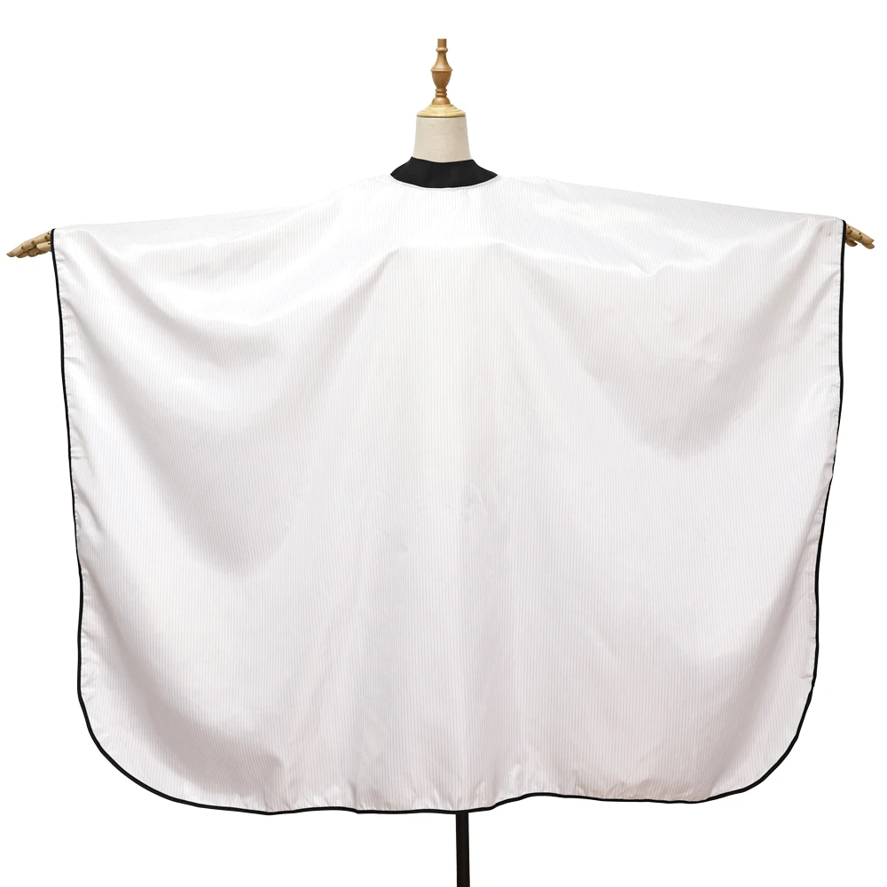 Профессиональная тканевая накидка для стрижки волос, салонная белая губчатая накидка на шею для парикмахеров, оптовая продажа