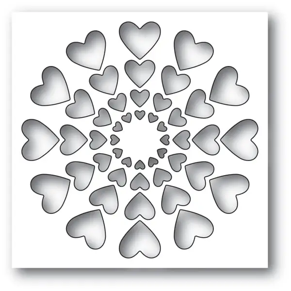 

Bright Hearts Metal Cutting Dies for New Arrivals 2022 Scrapbooking Valentine's Day Frame Card Craft Supplies No Stamp