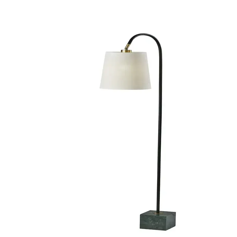 

Floor Lamp in Black and Antique Brass accents