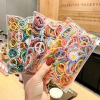 100pcs childrens head rope basic hair rubber band does not hurt the hair small girl plush hair rope baby elastic hair ring