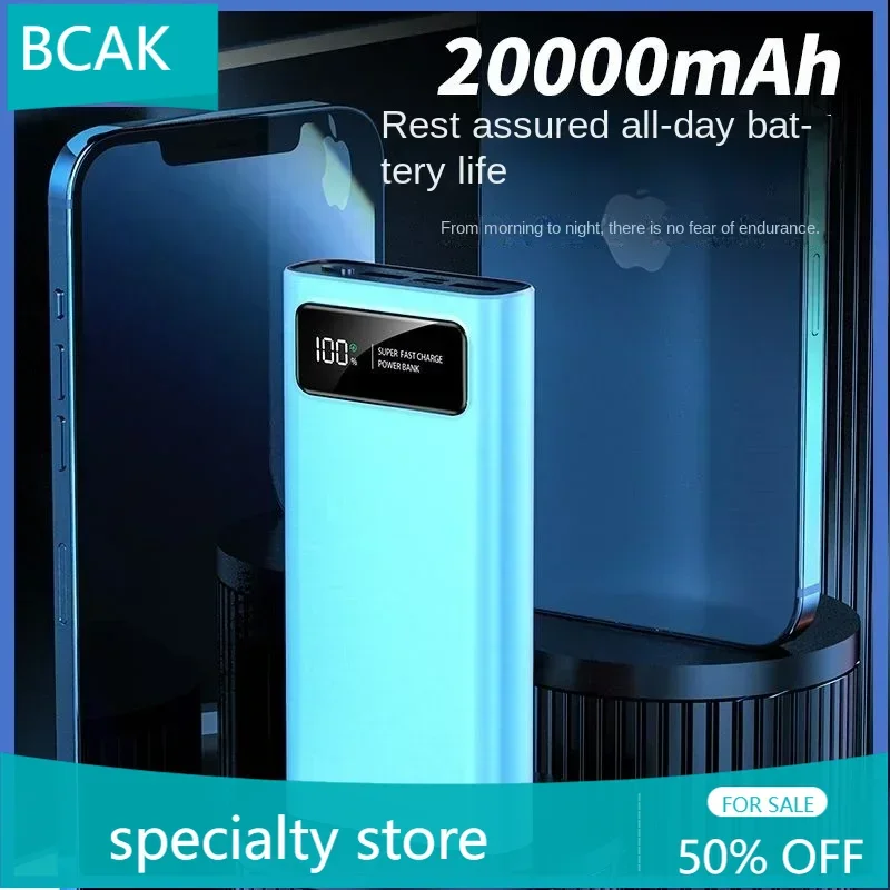 Специальный магазин BCAK Power Bank 20000 мАч большая емкость двусторонняя флэш-зарядка PD