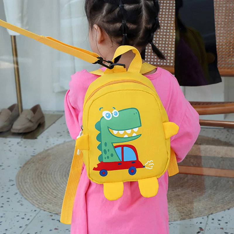 

Lovely Dinosaur Kids Backpacks Cartoon Animals Kindergarten Student Schoolbag Adjustable Children Boys Girls Anti-lost Book Bags