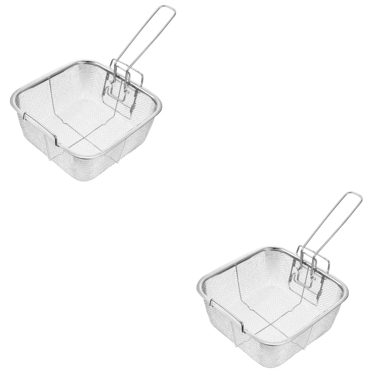 

Basket French Fry Baskets Strainerfrying Fryer Fried Holder Deep Fries Net Mesh Stallscooking Serving Wire Chips Square