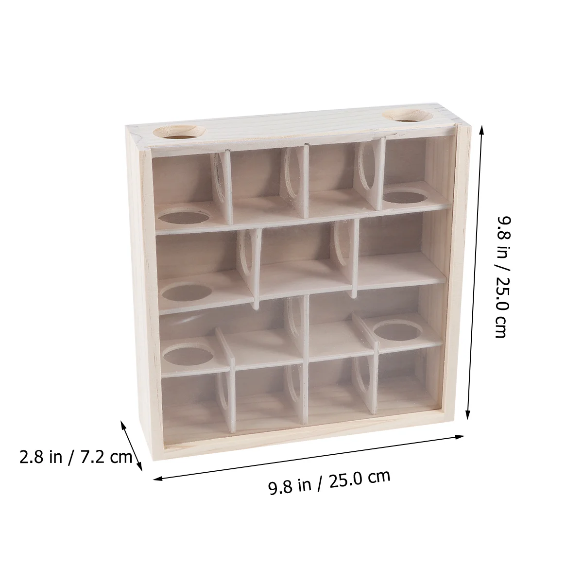 Деревянный лабиринт-туннель со стеклянной крышкой маленькие домашние животные