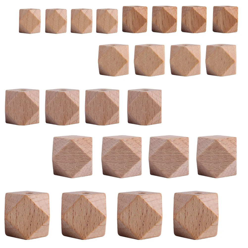 

24pcs Wood Molar Wood Teether Accessories DIY Necklace Material for DIY