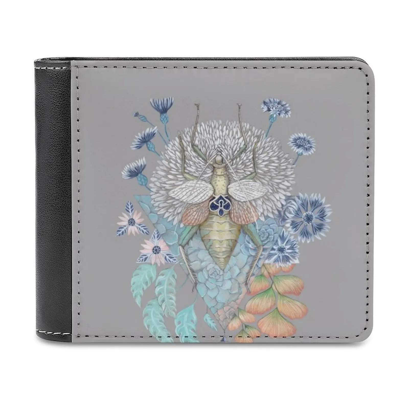 Men Wallet Bug Beetle Succulent Floral