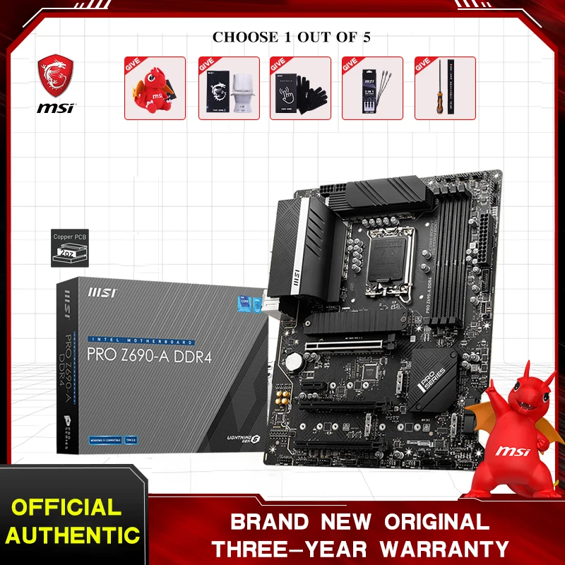 

Материнская плата MSI PRO Z690 A DDR4 128 ГБ LGA 1700 Intel Z690 игровой ПК настольный компьютер материнская плата