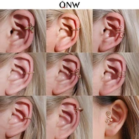 2022 new earrings cool wind retro simple men and women without ear pierced ear clips personality u shaped geometric earrings