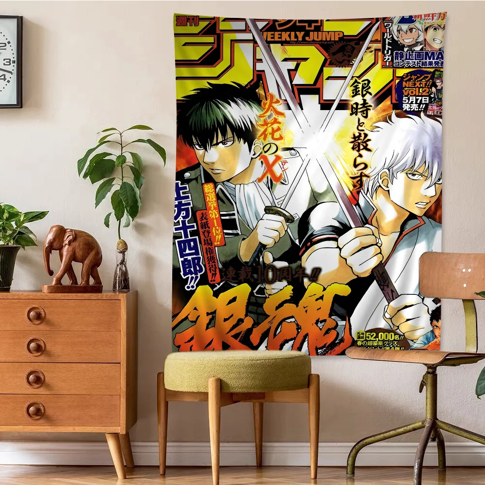 Японское аниме Гинтама мультфильм гобелен богемные настенные гобелены Мандала