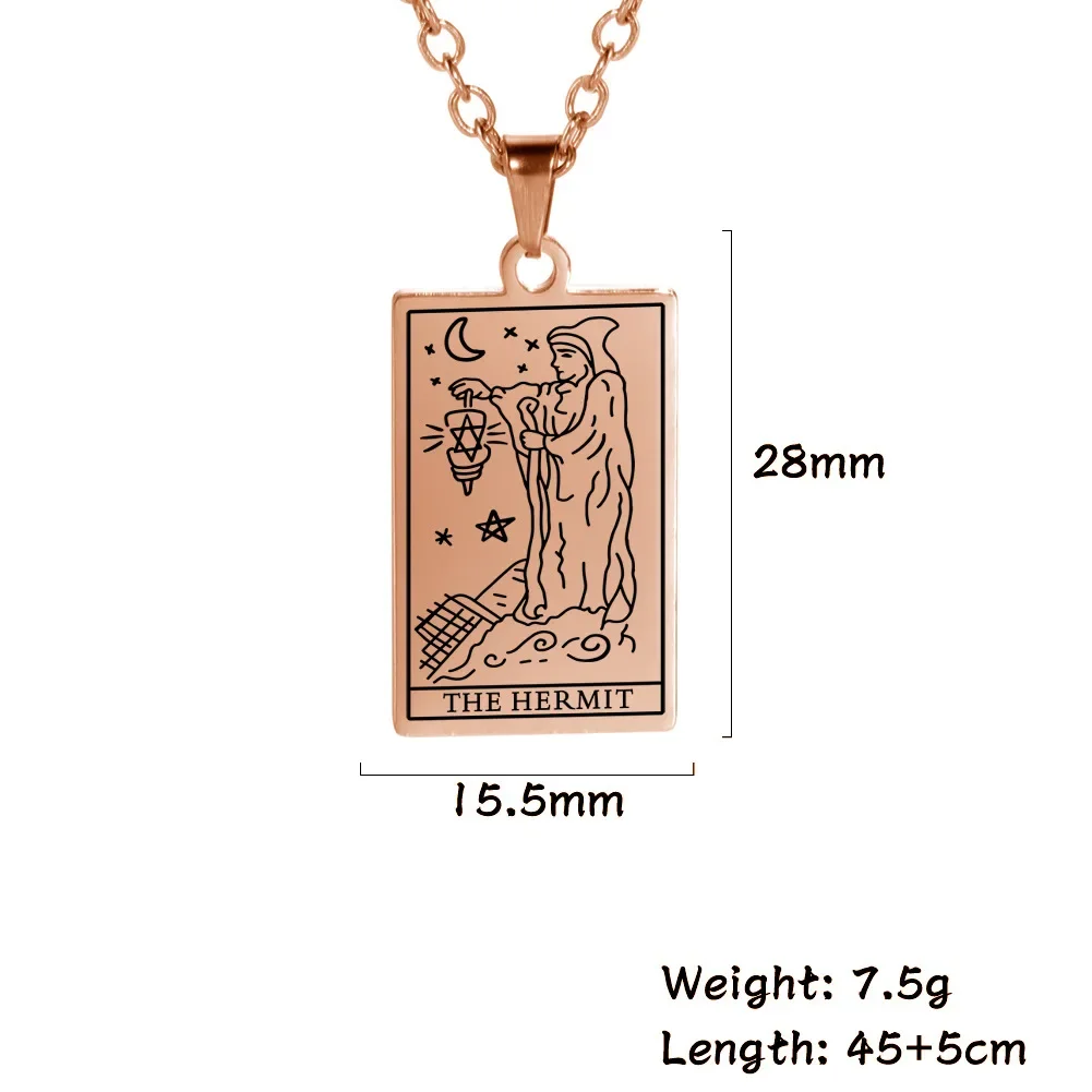 Маленькое ожерелье с подвеской из титановой стали нержавеющая сталь этикетка