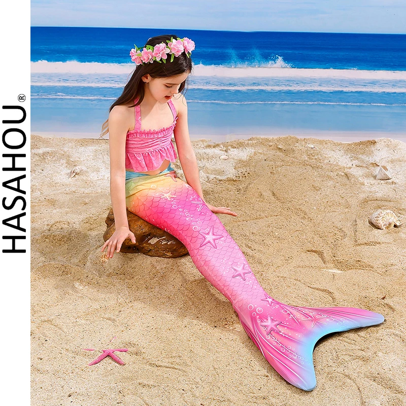 

Высококачественный Косплей Русалка Детский костюм на Хэллоуин летняя одежда пляжный милый купальный костюм принцесса Бикини несколько ст...