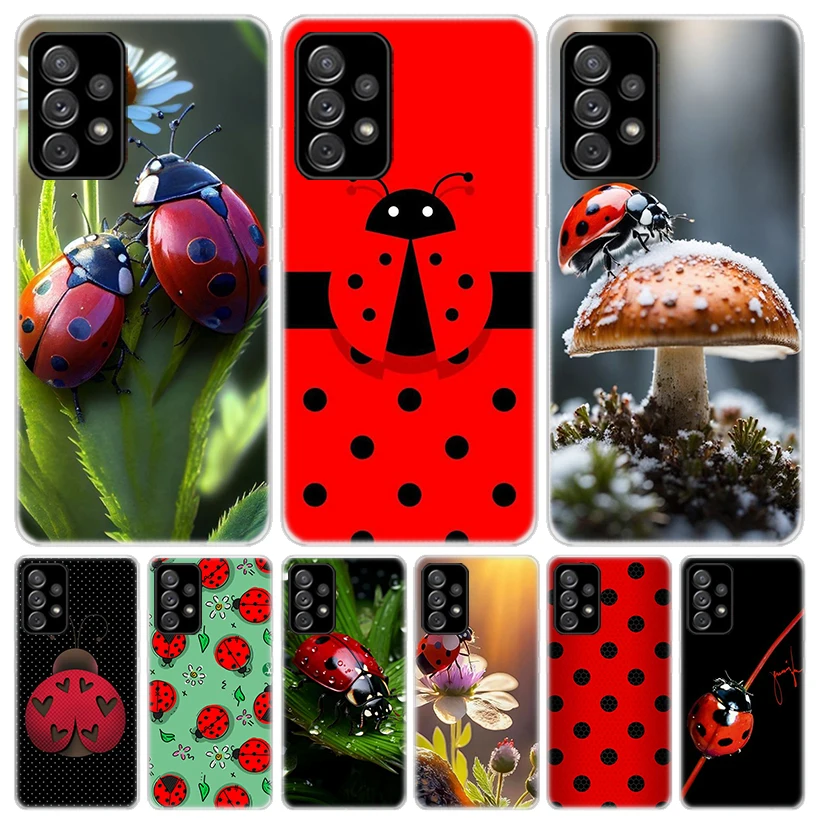 Чехол с семизвездочной божьей коровкой для Samsung Galaxy A15 A14 A13 A12 A55 A54 A53 A52 A32 A35 A34 A33 A25