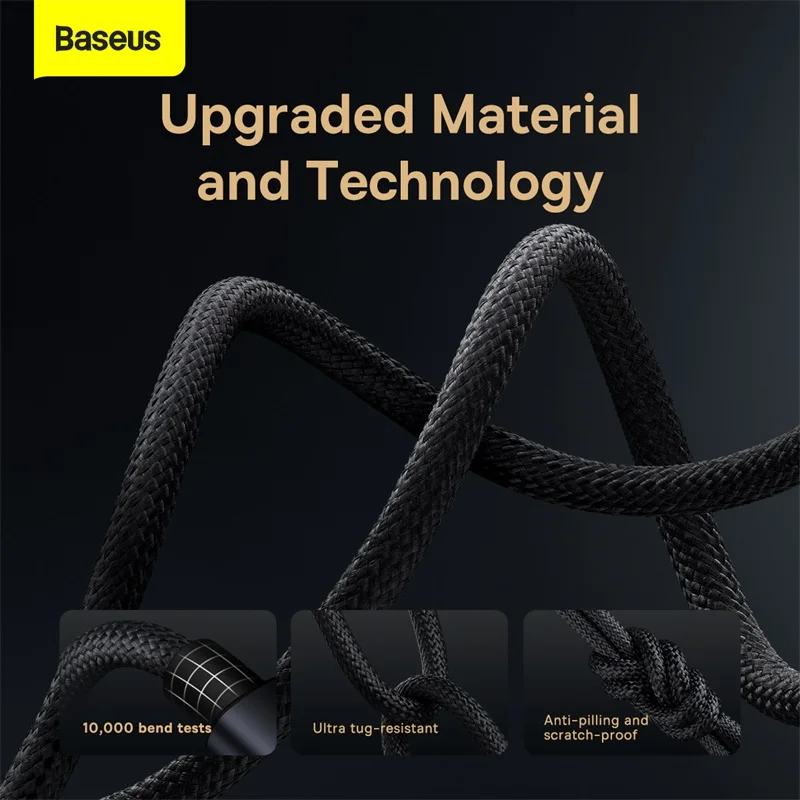 Кабель USB Baseus 3 в 1 кабель типа C для Samsung Xiaomi Mi 9 Huawei iPhone 13 12 11 зарядное устройство