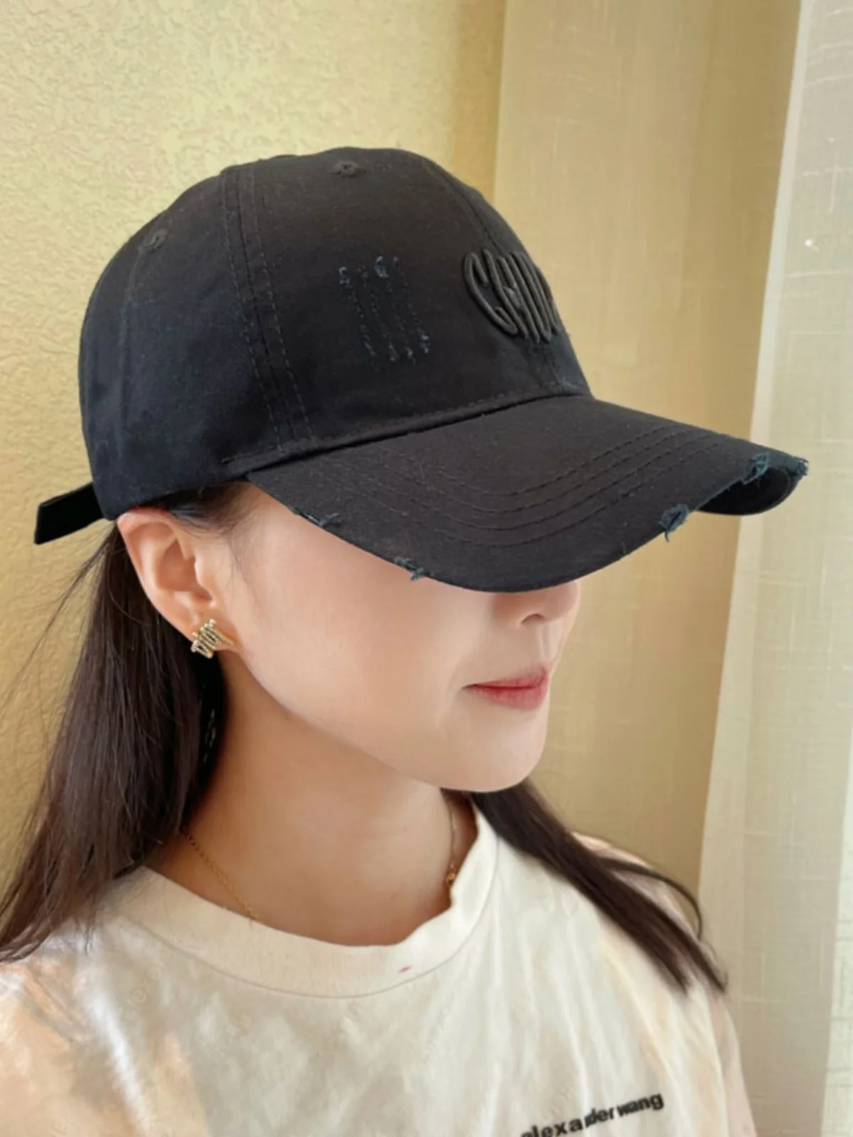 Новая рваная бейсболка в стиле ретро с персонализированной вышивкой для женщин