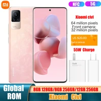 Global ROM Xiaomi Civi Smartphone NFC Snapdragon 778G 64MP Camera 120Hz Color Screen FHD 4500mAh Battery 55W Fast Charge