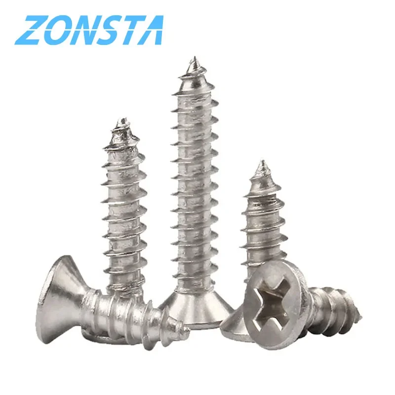 

Саморезы ZONSANTA с потайной головкой из нержавеющей стали M1.2-M6 для дерева