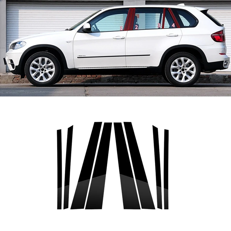 

Отделка панели столбов двери окна декоративная Обложка для BMW- E70 X5 2008 2009 2010 2011 2012 2013 Аксессуары