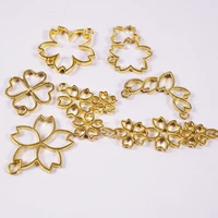 14pcsset sakura open bezel pendants charms resin molds for jewelry findings diy pressed flower frame assorted geometric
