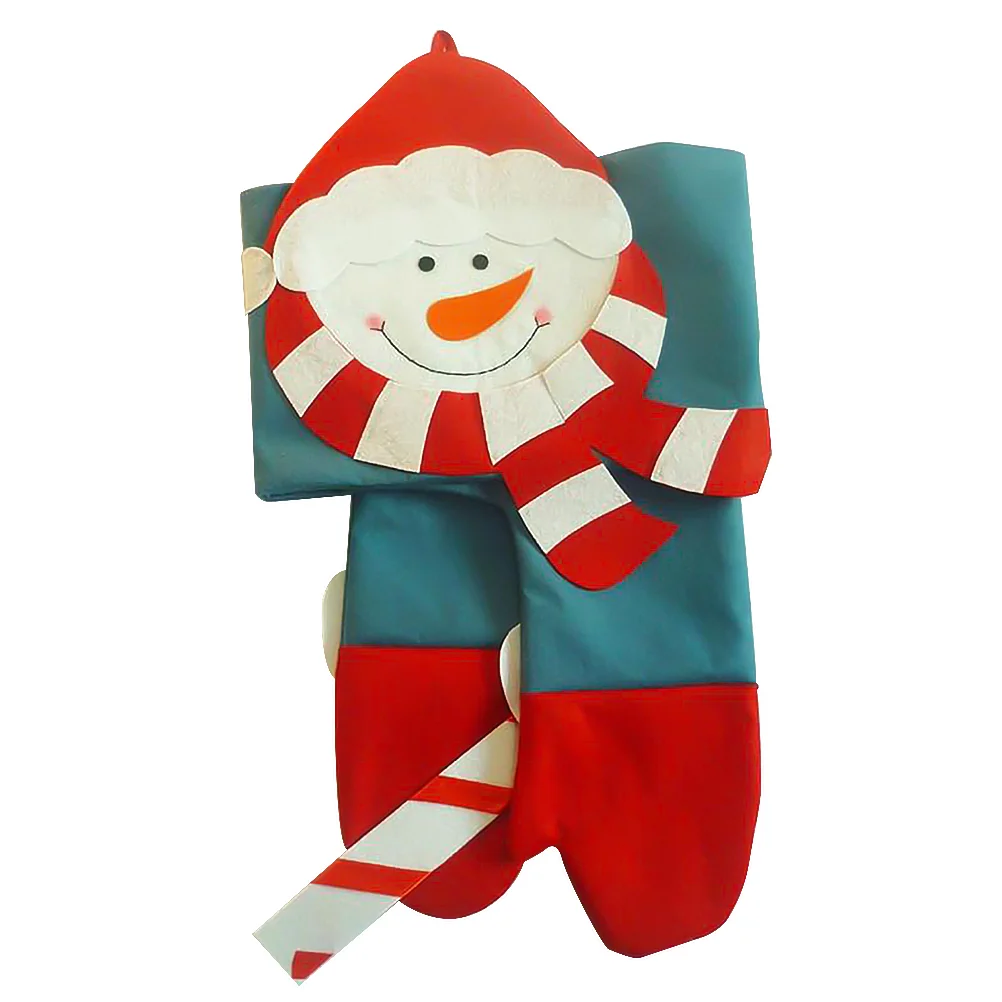 

1PC Christmas Wall Christmas Window Valance Christmas Window Drape Snowman Curtain Buckle