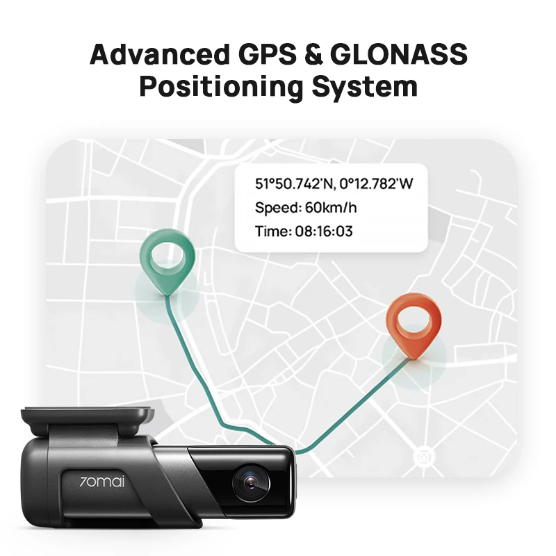 $99.99 70mai Dash Cam M500 1944P 170FOV 70mai Car DVR Camera Recorder Built-in GPS ADAS 24H Parking Monitor eMMC built-in Storage