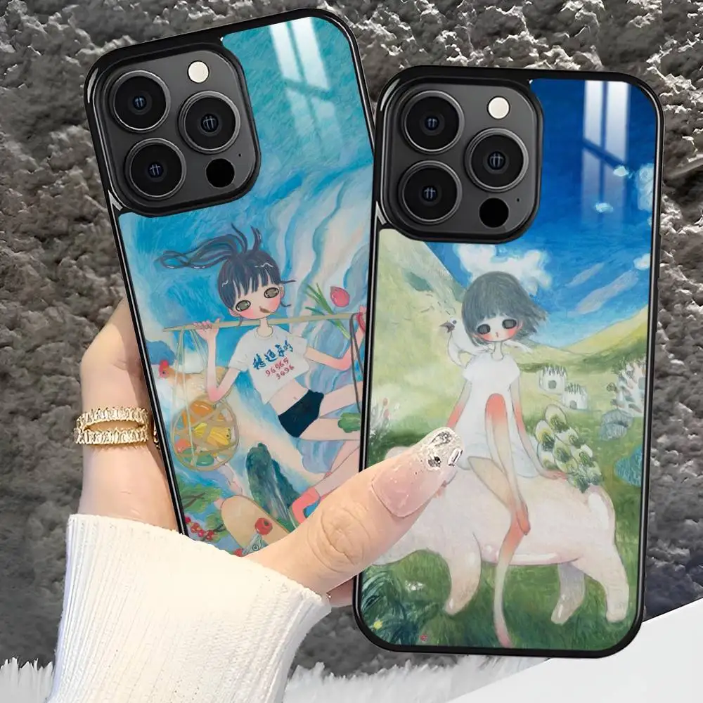 Oil Painting A-Aya Takano Phone Case MagSafe Magnetic For iPhone 16 15 14 13 12 11 Pro Plus Max Mini Wireless Charger Funda (art.: 3920d1d06ccca) - 3920d1d06ccca