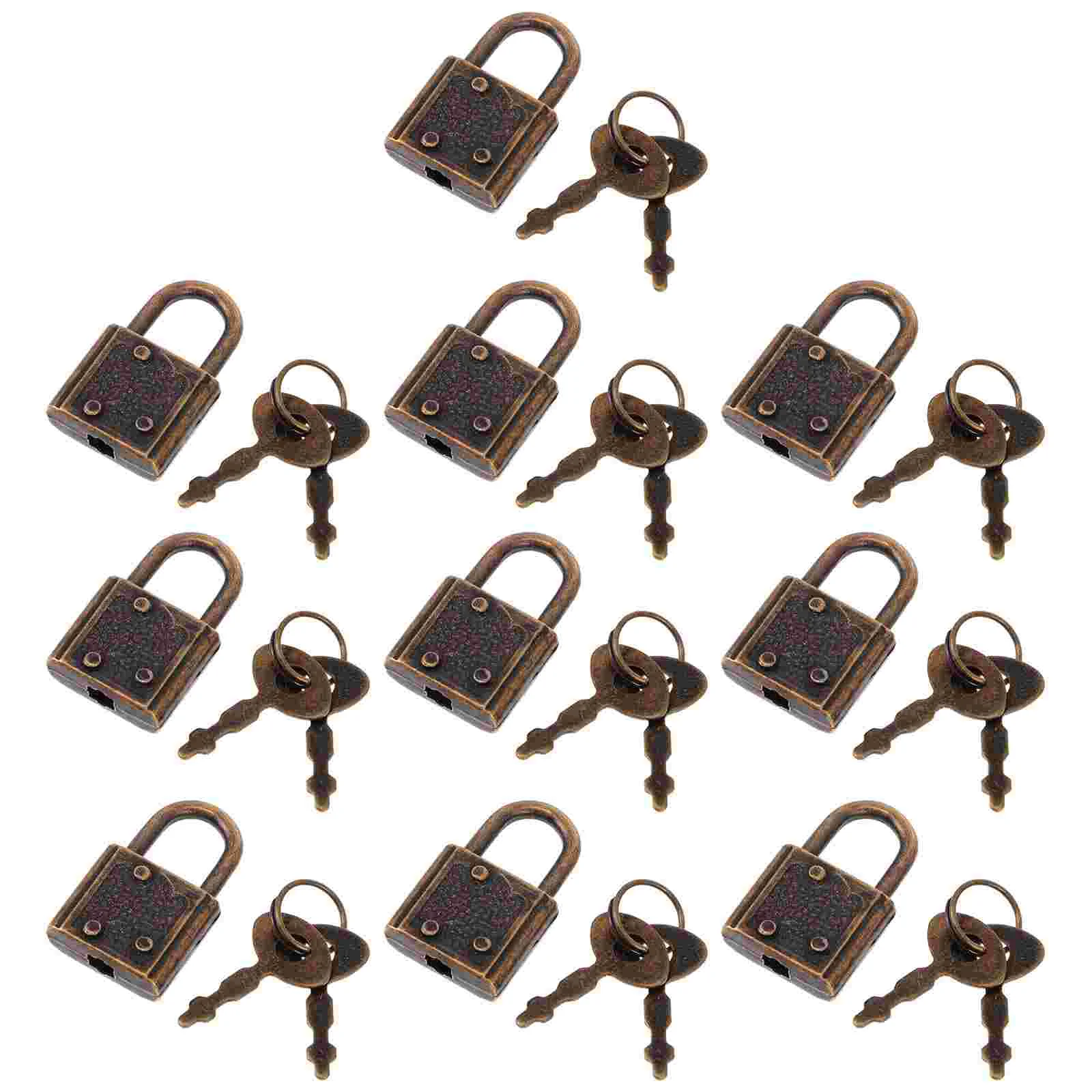 

Padlock Durable Suitcase Vintage Furniture Rustproof Padlocks Ring Latches Security Mini Retro Safe