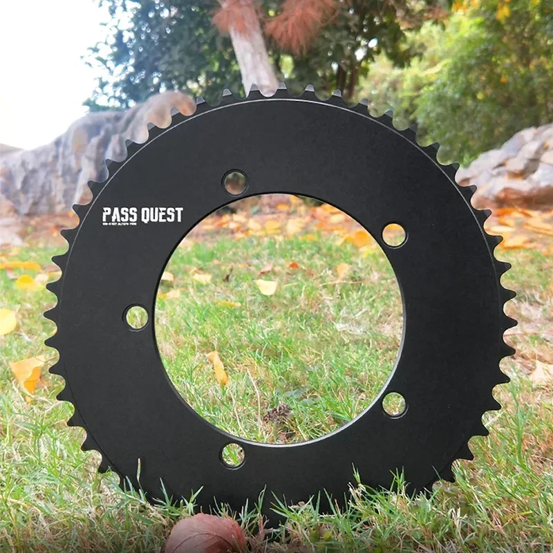 Звездочка PASS QUEST-Fixed Gear 130BCD Ground Cog шоссейный велосипед узкая широкая звездочка 46-58T