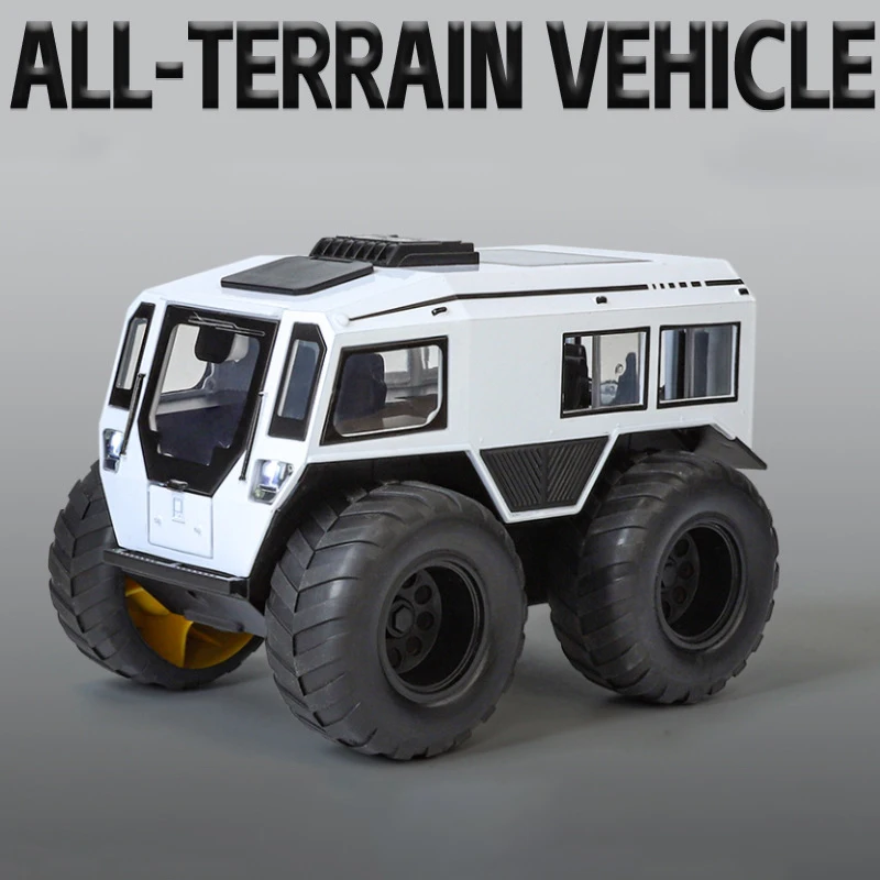 1:24 российский вездеход SHERP ATV модель автомобиля из сплава со звуком и фотографией