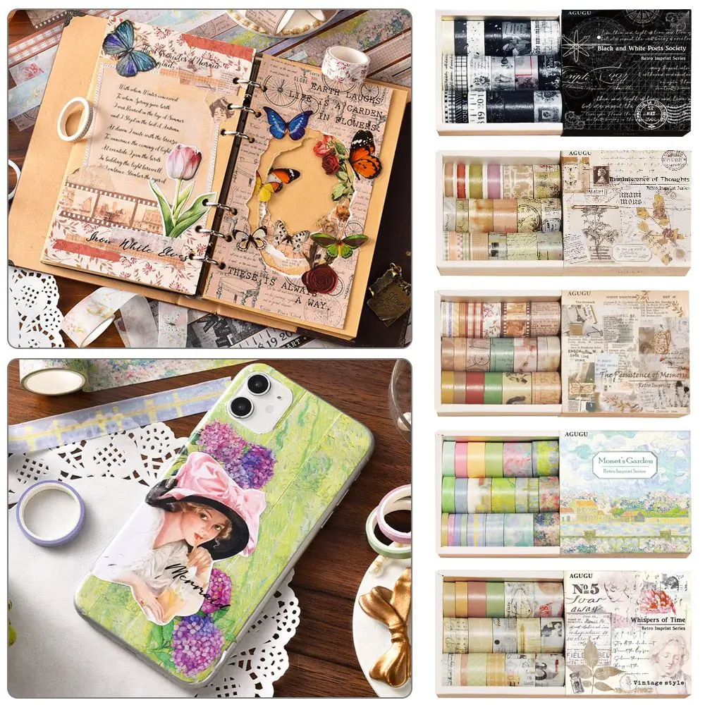 

High Quality Nostalgic Memory INS Creative Stationery Washi Tape DIY Material Decorative Stickers Hand Account