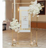wedding sign stand welcome event party sigh stand shiny gold sign stand frame metal seating chart stand