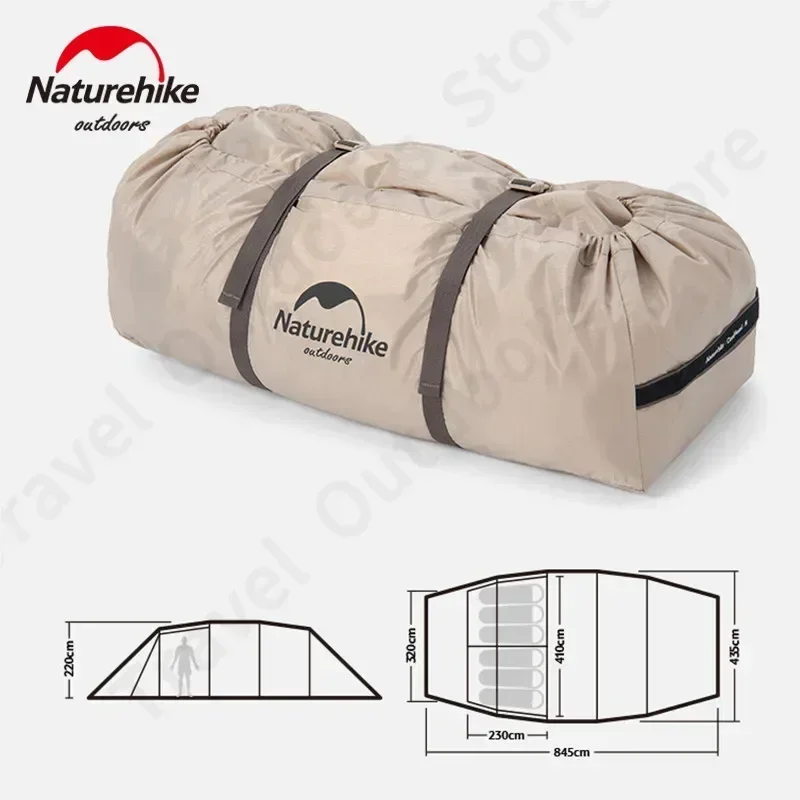 Удлиненная туннельная палатка Naturehike 4-сезонная палатка-петля для автомобиля на 4-6