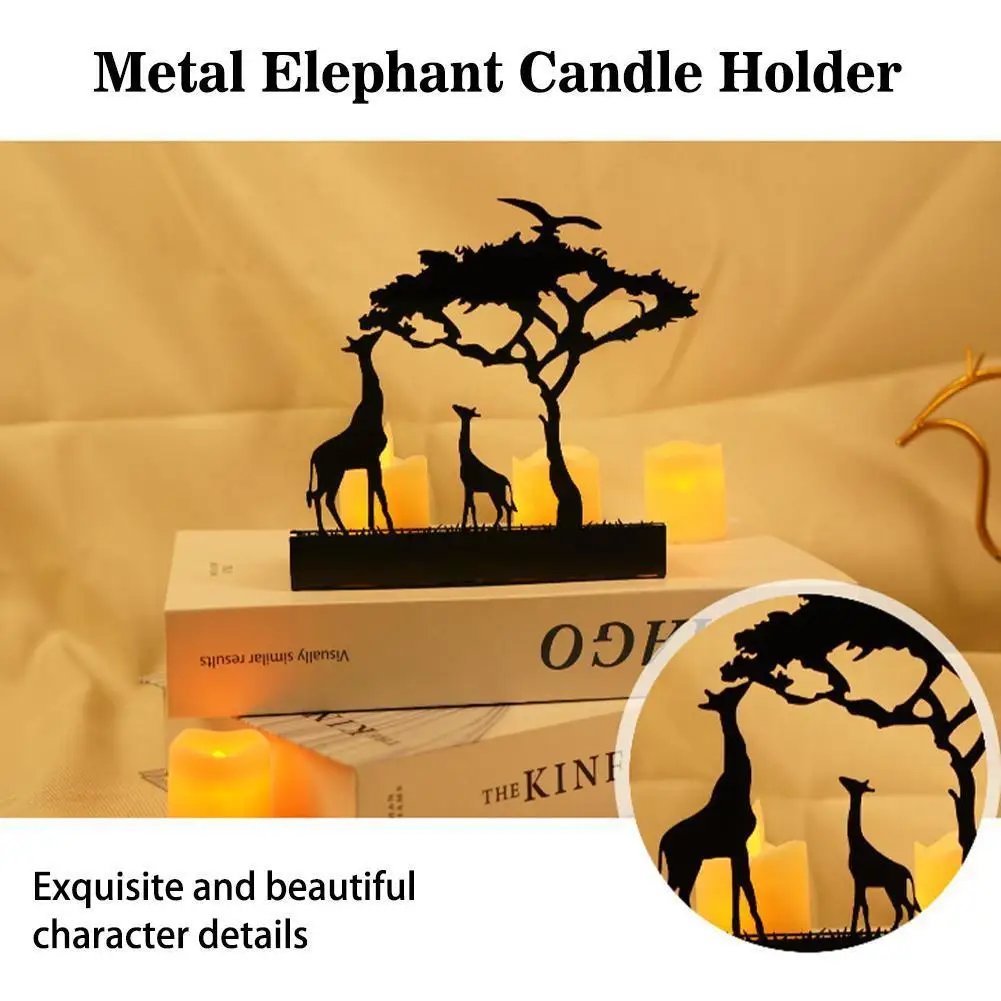 Metal Candle Holder Iron Holder Creative Candlestick Ornaments Home Holder Candle Candle Decor Q0k4
