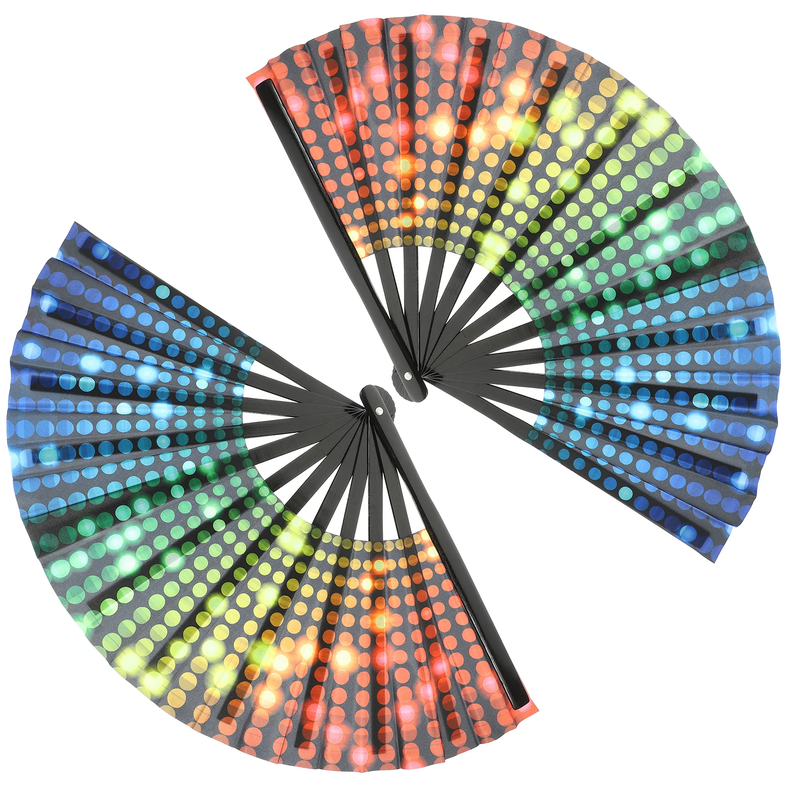 

2pcs Hand Fan Chinese Style Vintage Folding Fan Decorative Fan Dance Fan