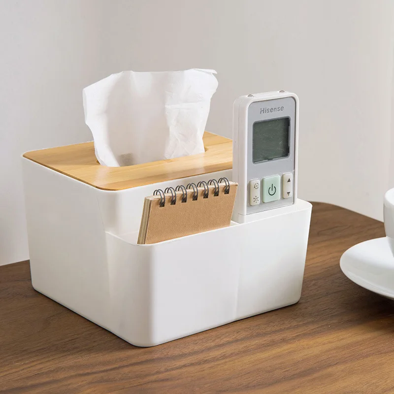 

Multifunctional Tissue Storage Box Cover Napkin Holder Sundries Ontainer Stationery Organizer for Bedroom Office Bathroom Vanity