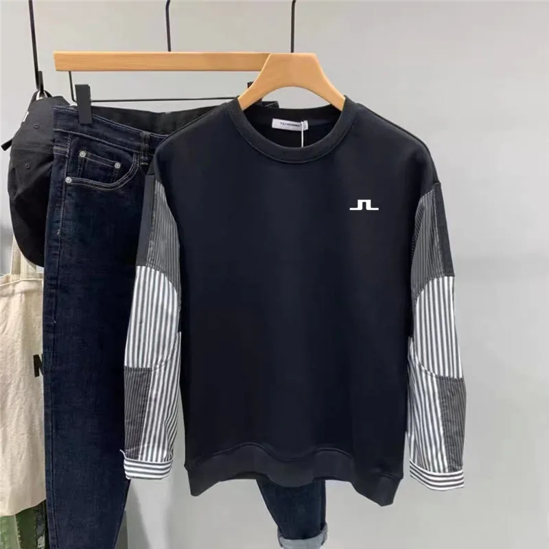 Men Golf Top 2022 Autumn Long Sleeve Crewneck Sweater Men Golf Wear Men Golf Wear Windbreaker Hoodie Outdoor Golf Clothes Men