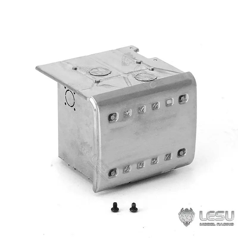 Фото Ящик для инструментов LESU Tamiya 1/14, модель грузовика, игрушечный грязевой грузовик FE/VM, металлический выхлопной бак, модификация G-6263 №2