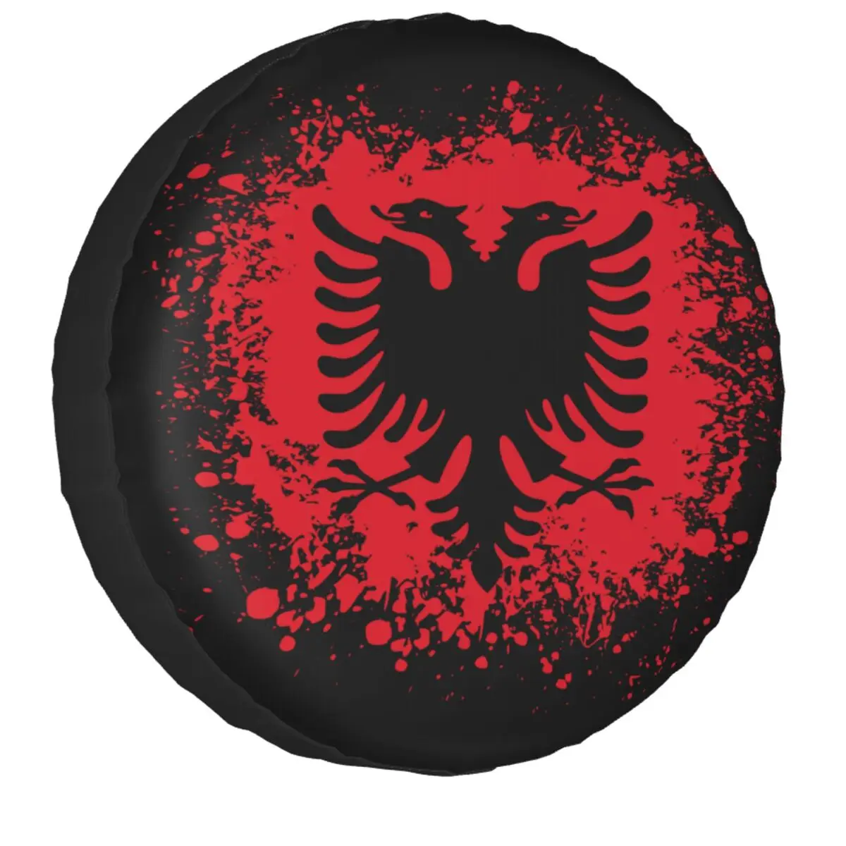 

Чехол для запасных шин с албанским флагом для Toyota, Jeep, RV, SUV, кемпера, Защитные чехлы для автомобильных колес с албанским орлом 14, 15, 16, 17 дюймов