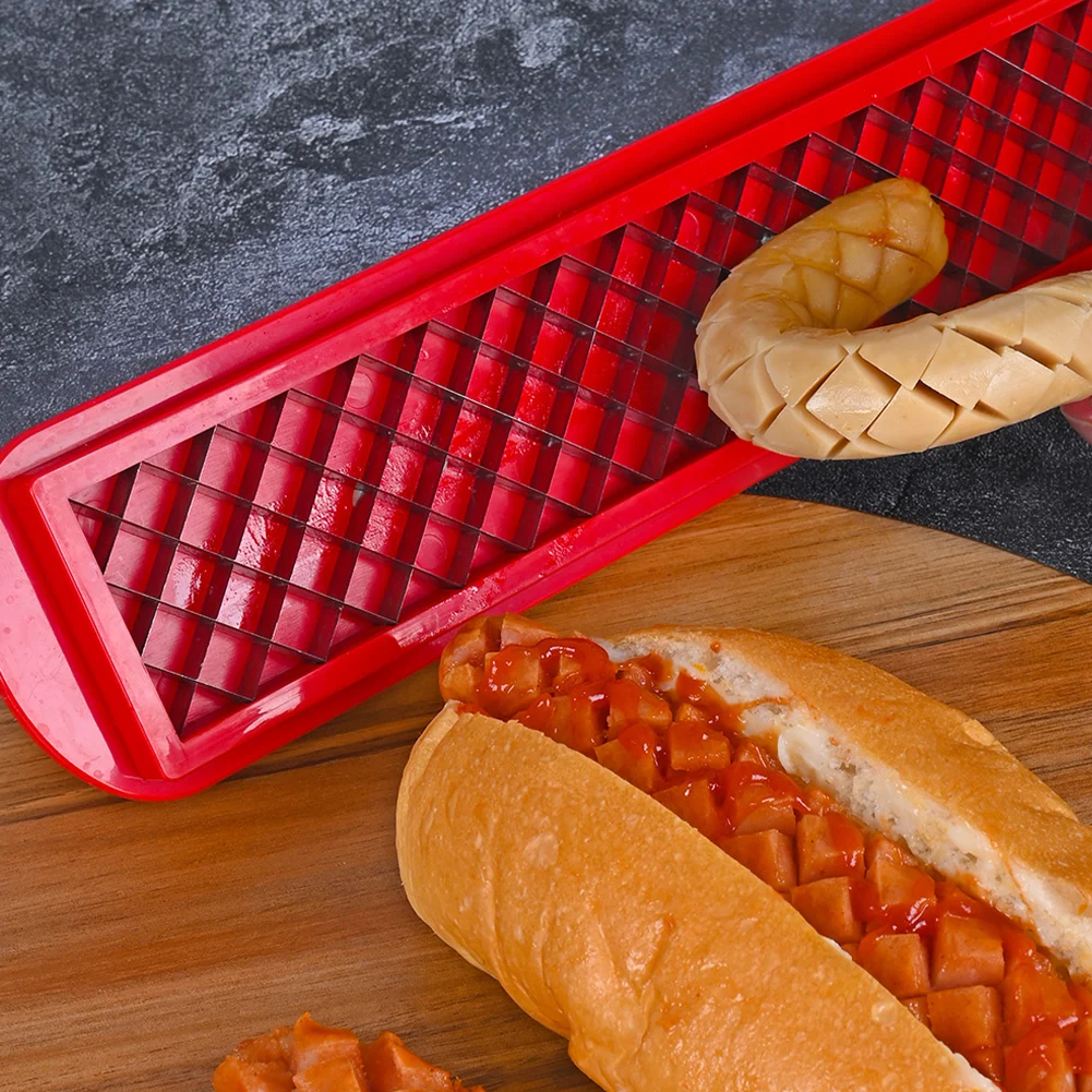 

Hot Dog Slicing Tool Hot Dog Cutter Slicer for Barbecue Kitchen BBQ Tools Hot Dog Cutter Sausage Ham Cut Pattern Cutter Gadget