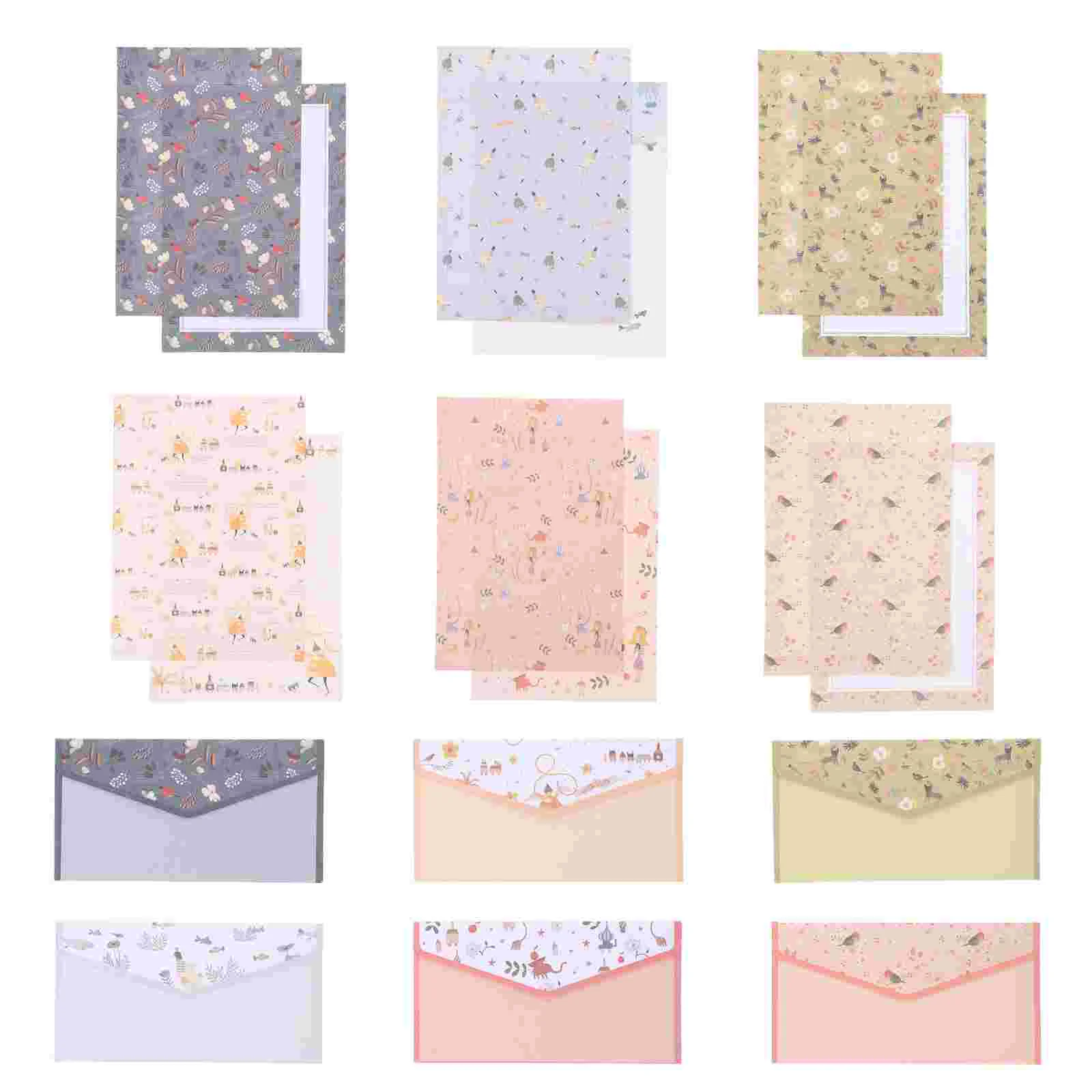 

1 Set Letter Papers Kit Business Envelopes Painting Letter Papers Lovely Envelope Set