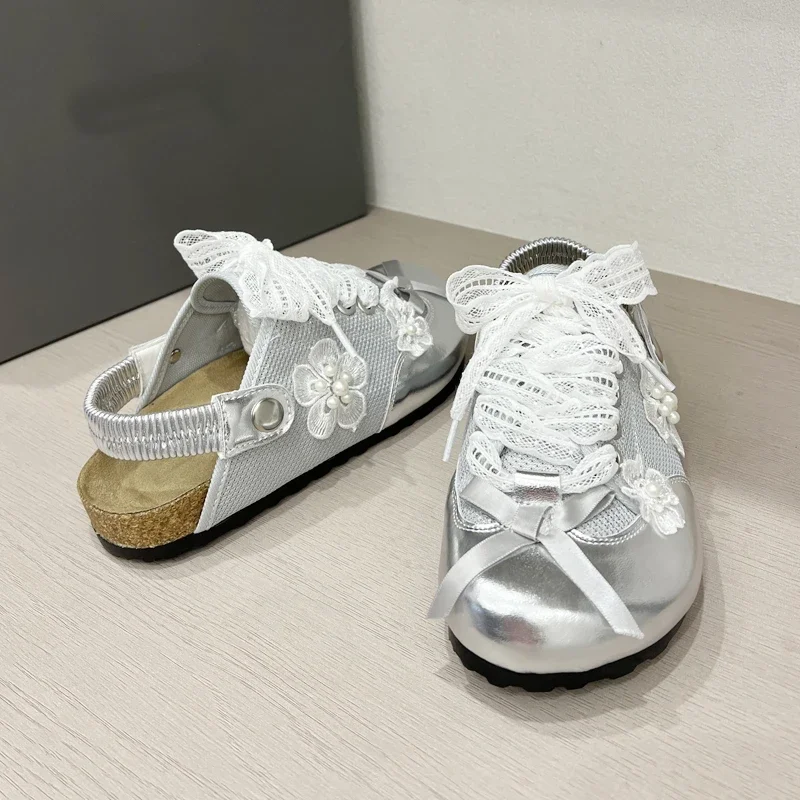 Сандалии женские с закрытым носком уличные повседневные босоножки перекрестной