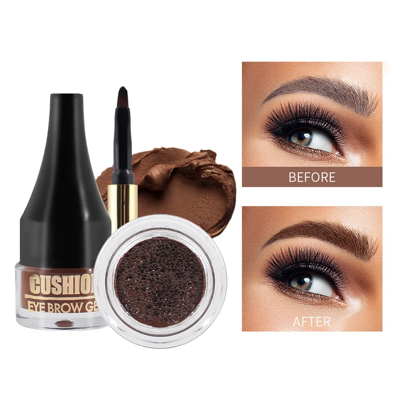 

4 Colors Air Cushion Eyebrow Cream Enhancers Waterproof Long Lasting Natural Dyeing Brow Tinted Gel Cream Women Makeup Cosmetics