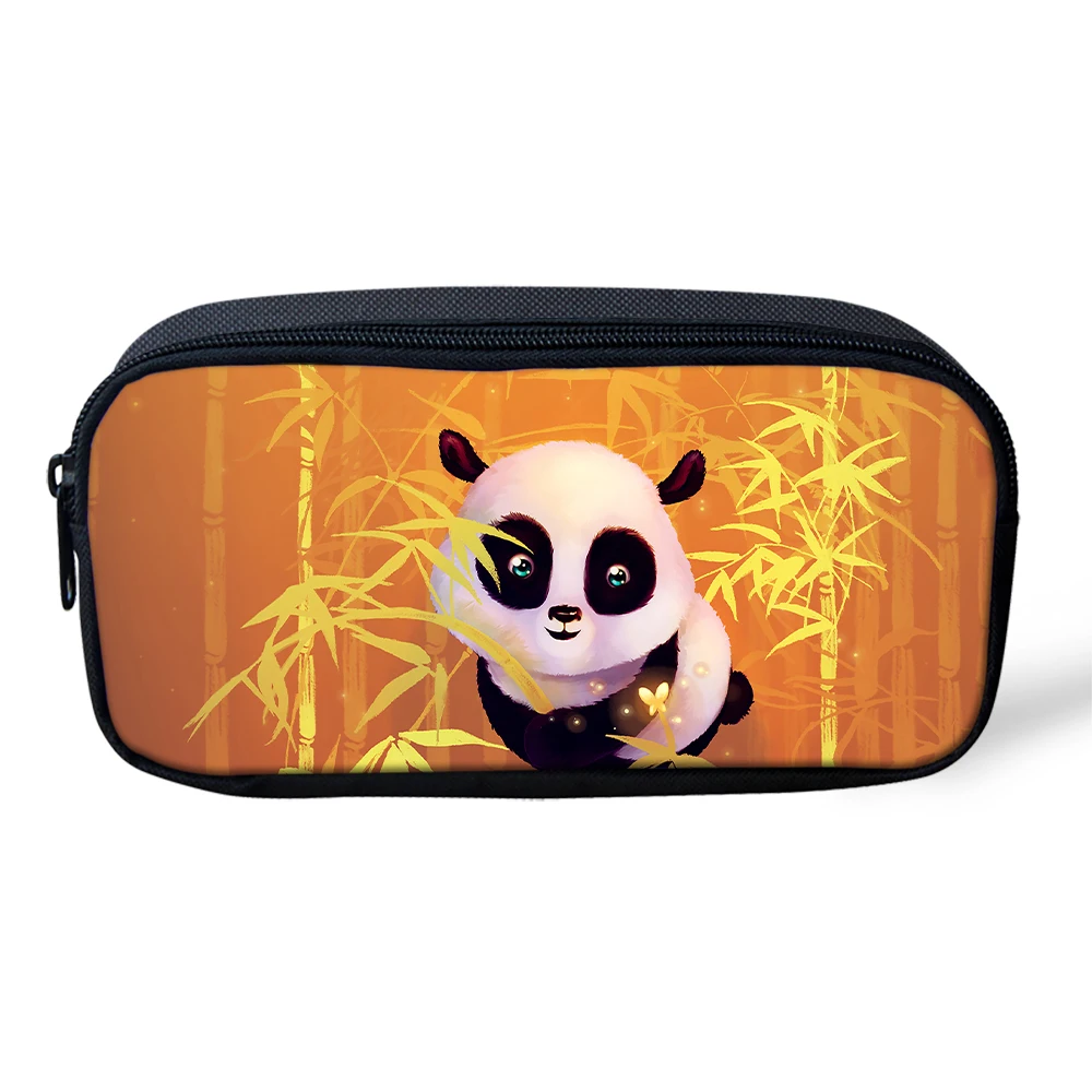 ADVOCATOR Cartoon Panda Pattern Pen Bags Pencil Pouch Travel Cosmetic Organizer Zipper Storage Box Custom Free Shipping