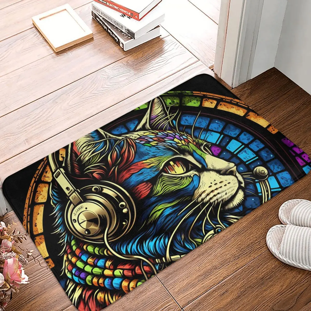 

DJ Cat Non-slip Doormat Carpet Bath Kitchen Mat Prayer Home Decorative