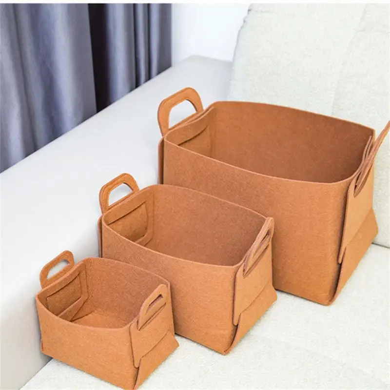 

Folding Box For Clothes Shelvesfe Storage Box Felt Fabric Bin Collapsible Clothes Sorting Basket Portable Baskets With Handles