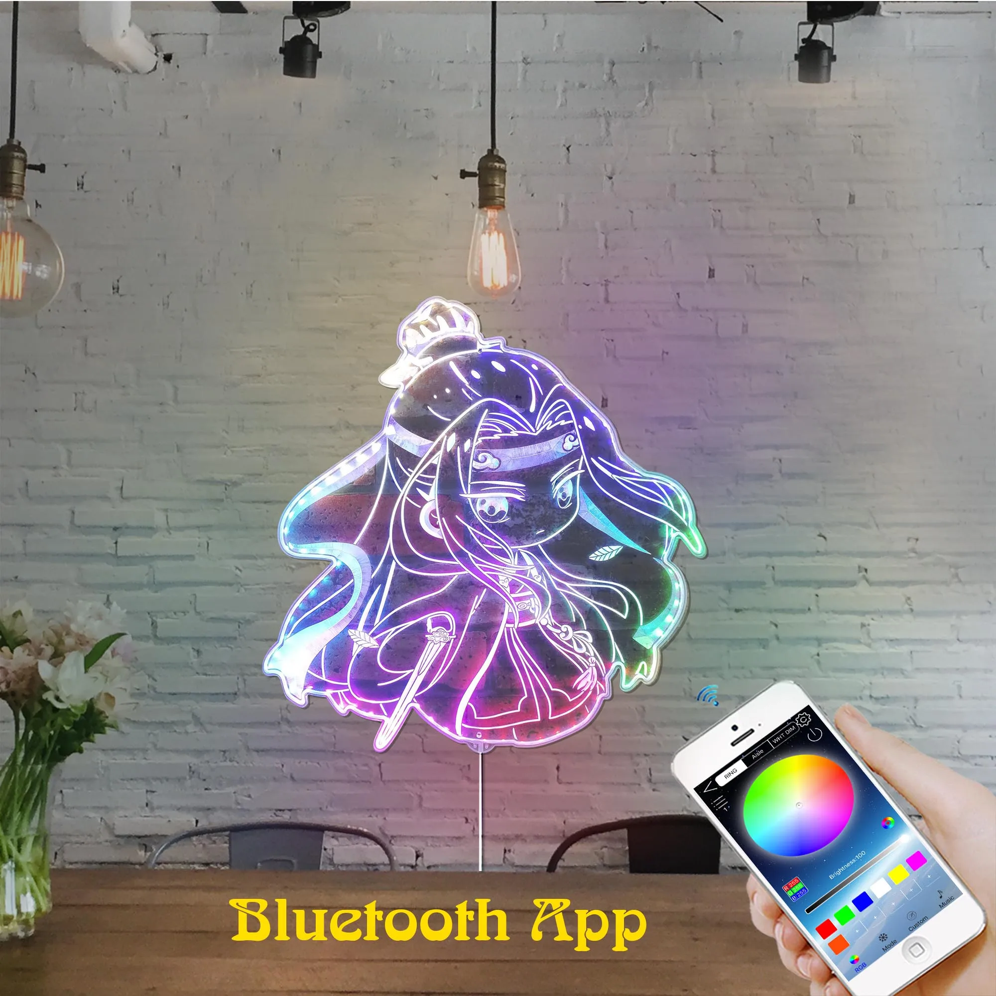 Динамический светодиодный знак Mxtx Grandmaster of Demonic Cultivation с RGB Edge Lit декор игровой