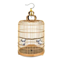 birdhouse parrot pet bird cage household bamboo mini portable cage for parrots bird feeding cage gaiolas bird supplies bs50nl