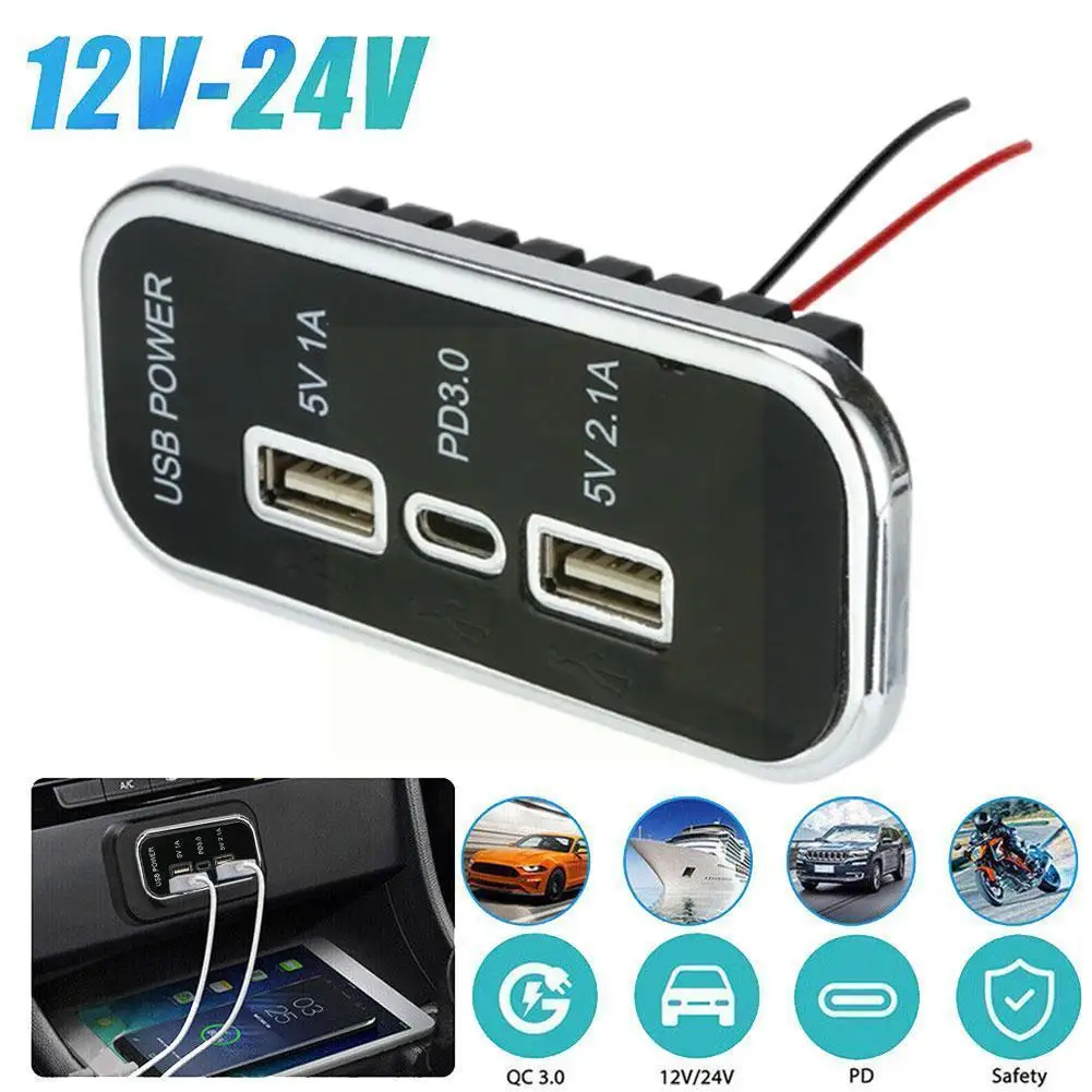 

Автомобильное зарядное устройство с двумя Usb-портами, 12 В/24 В, а